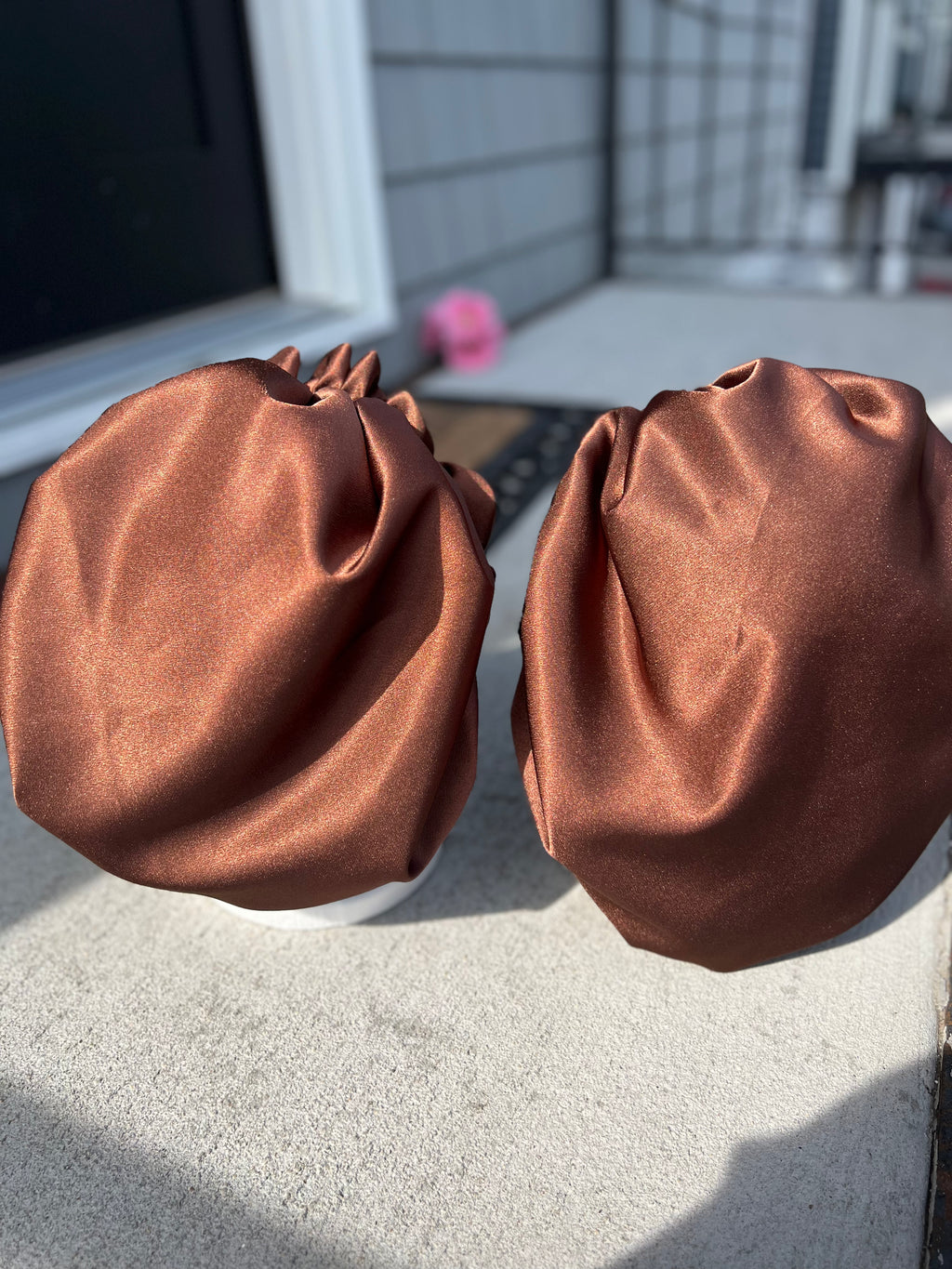 His & Hers Set – Brown & Black Reversible Bonnet
