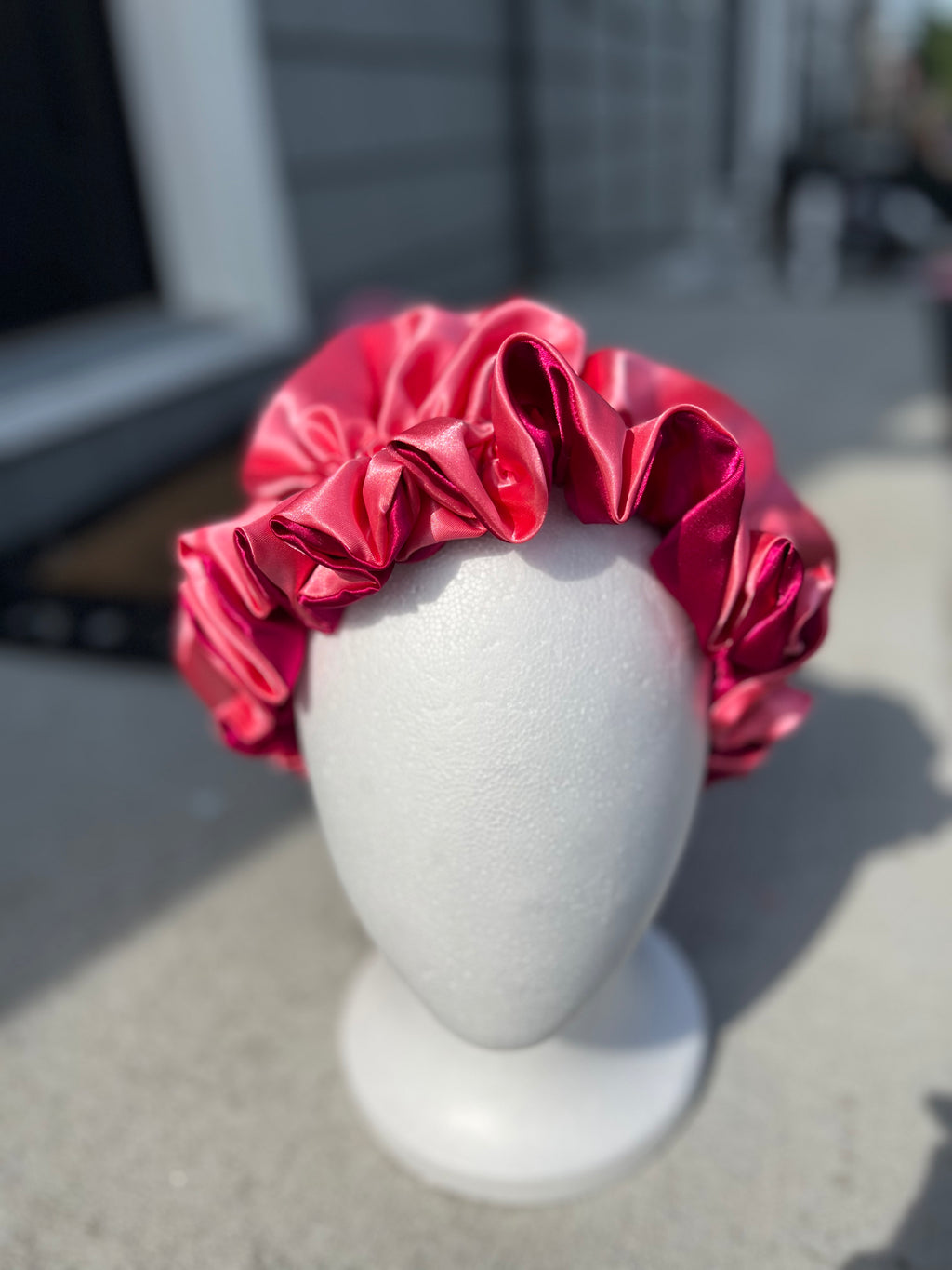 Fuchsia & Coral Reversible Bonnet