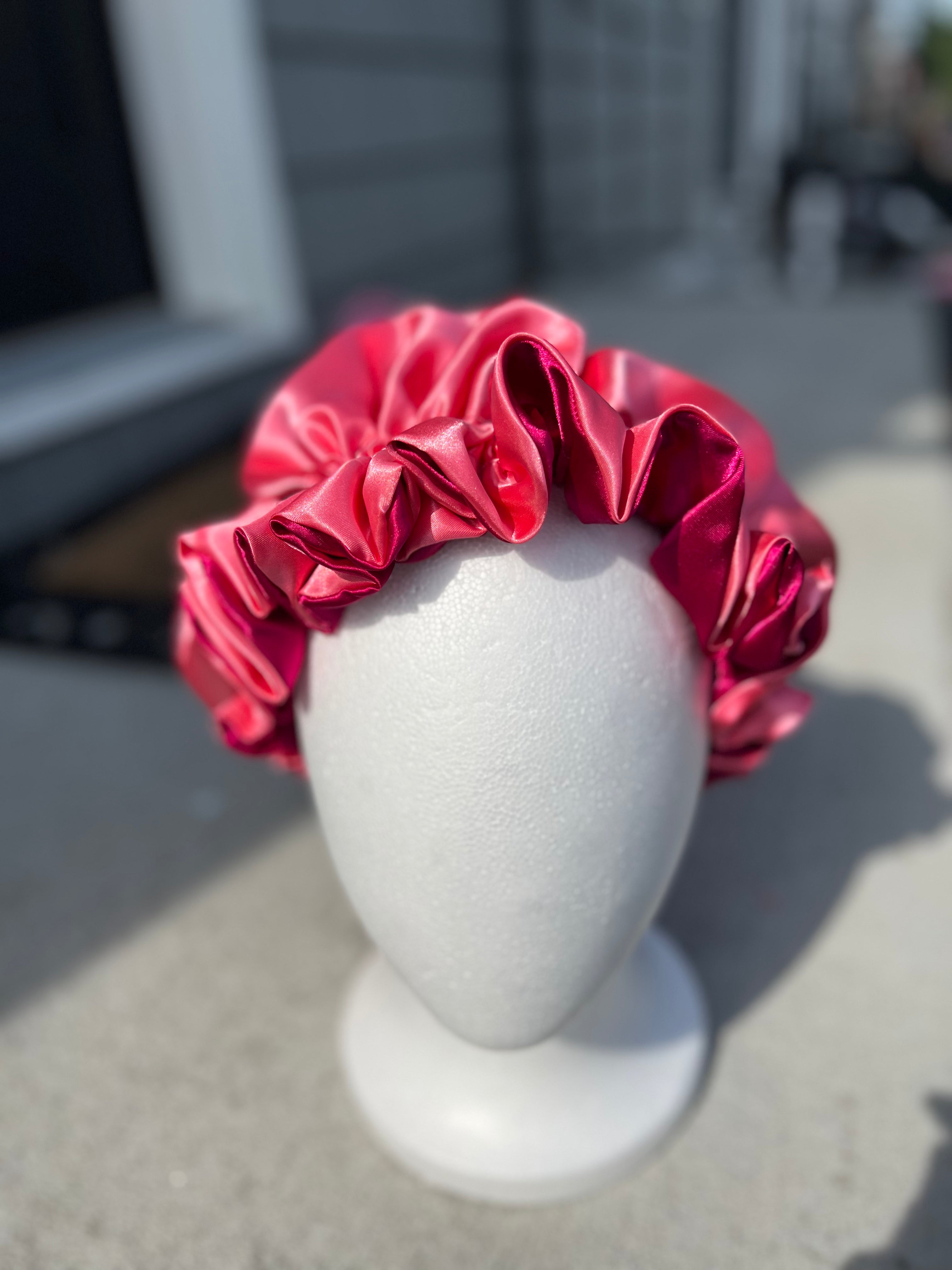 Fuchsia & Coral Reversible Bonnet