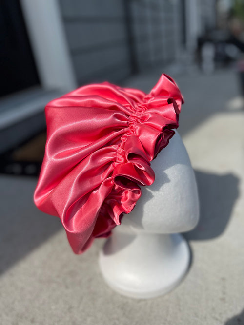 Fuchsia & Coral Reversible Bonnet