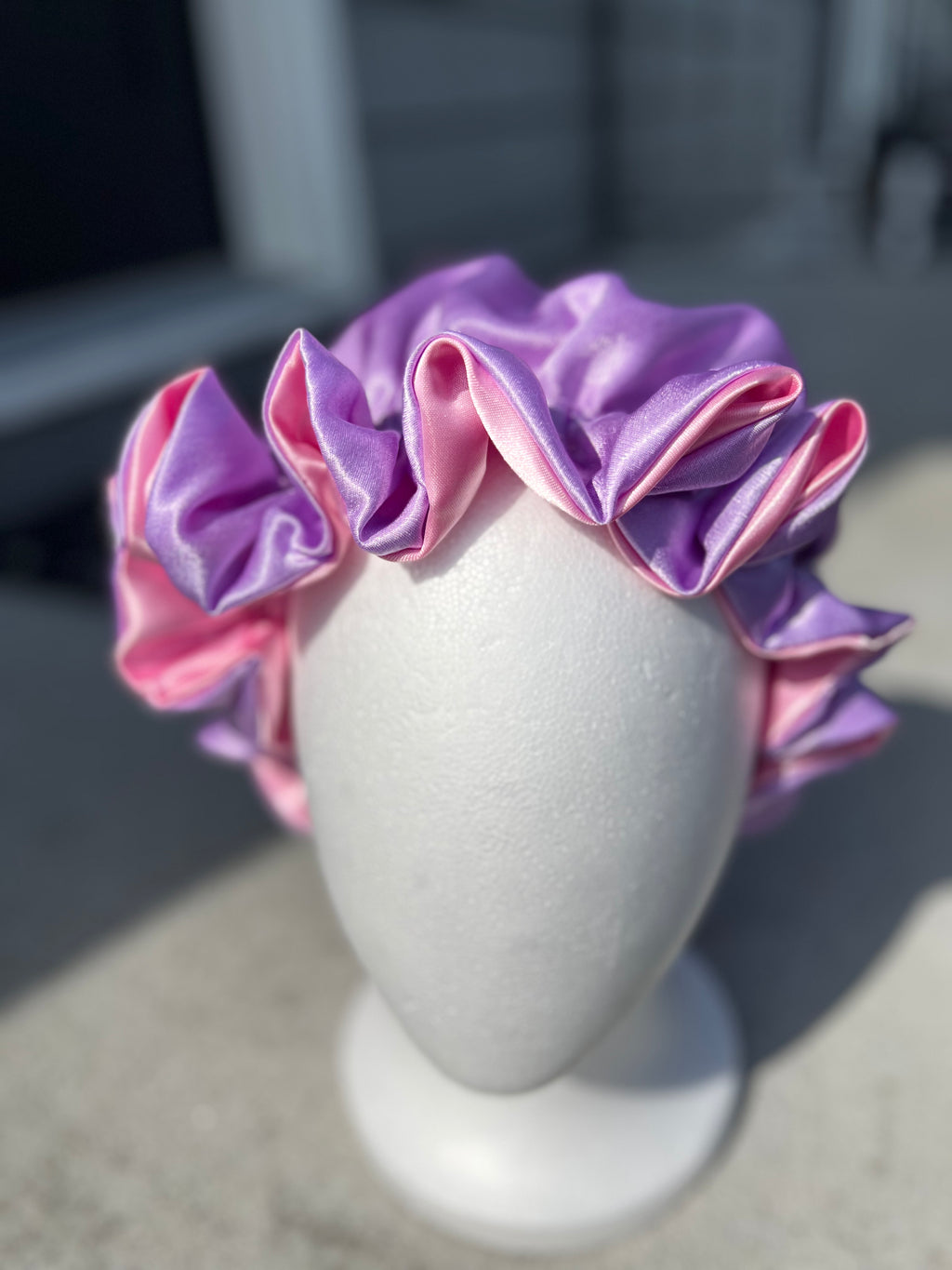 Baby Pink & Lilac Reversible Bonnet
