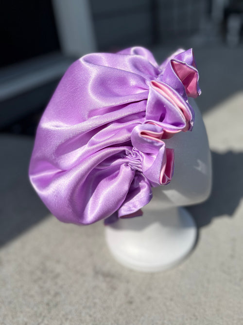 Baby Pink & Lilac Reversible Bonnet