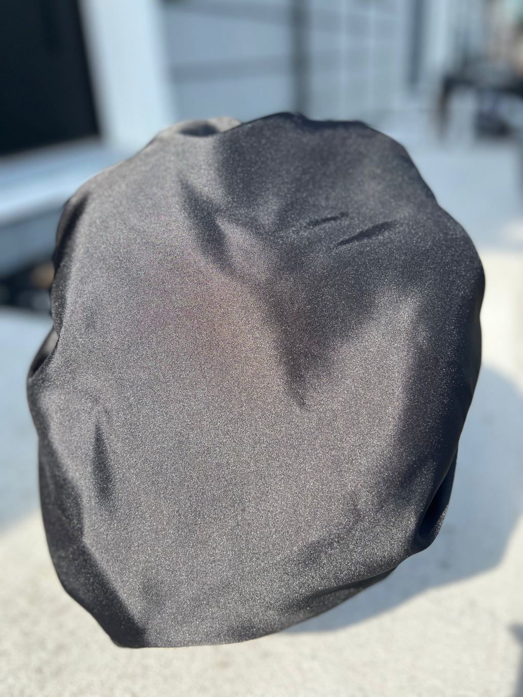 Unisex - No Ruffle Green & Black Reversible Bonnet
