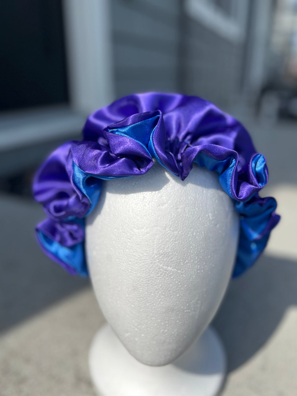 Royal Blue & Royal Purple Reversible Bonnet