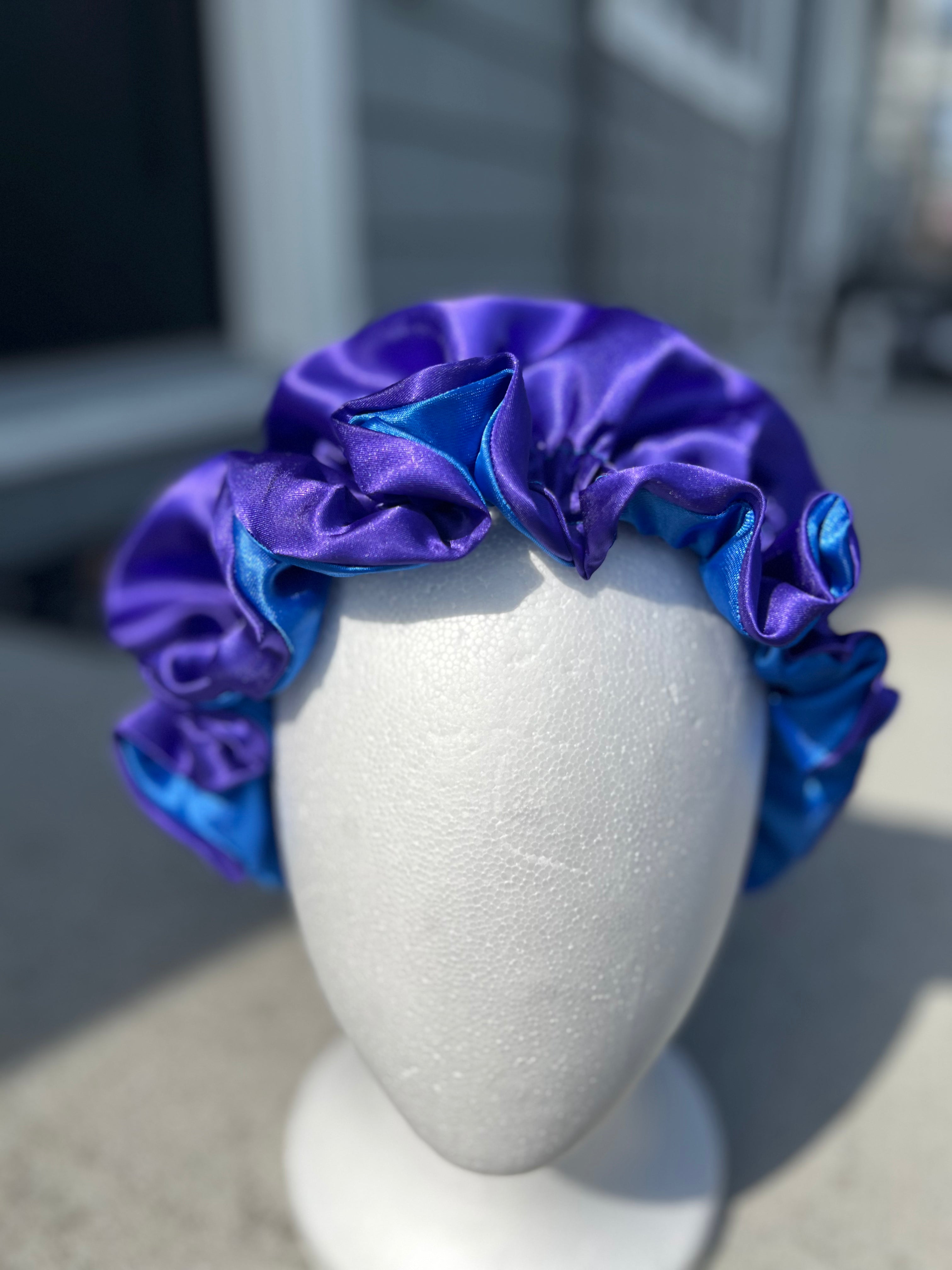 Royal Blue & Royal Purple Reversible Bonnet