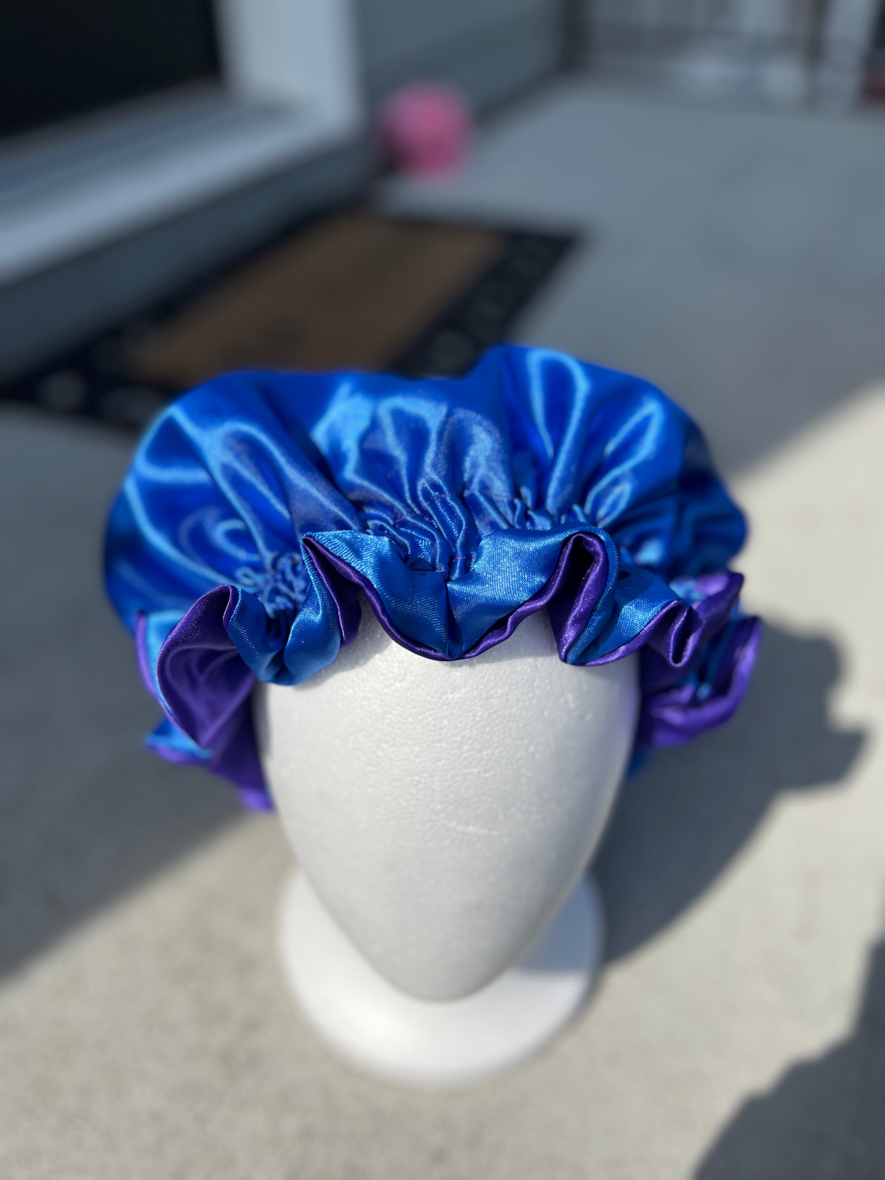 Royal Blue & Royal Purple Reversible Bonnet