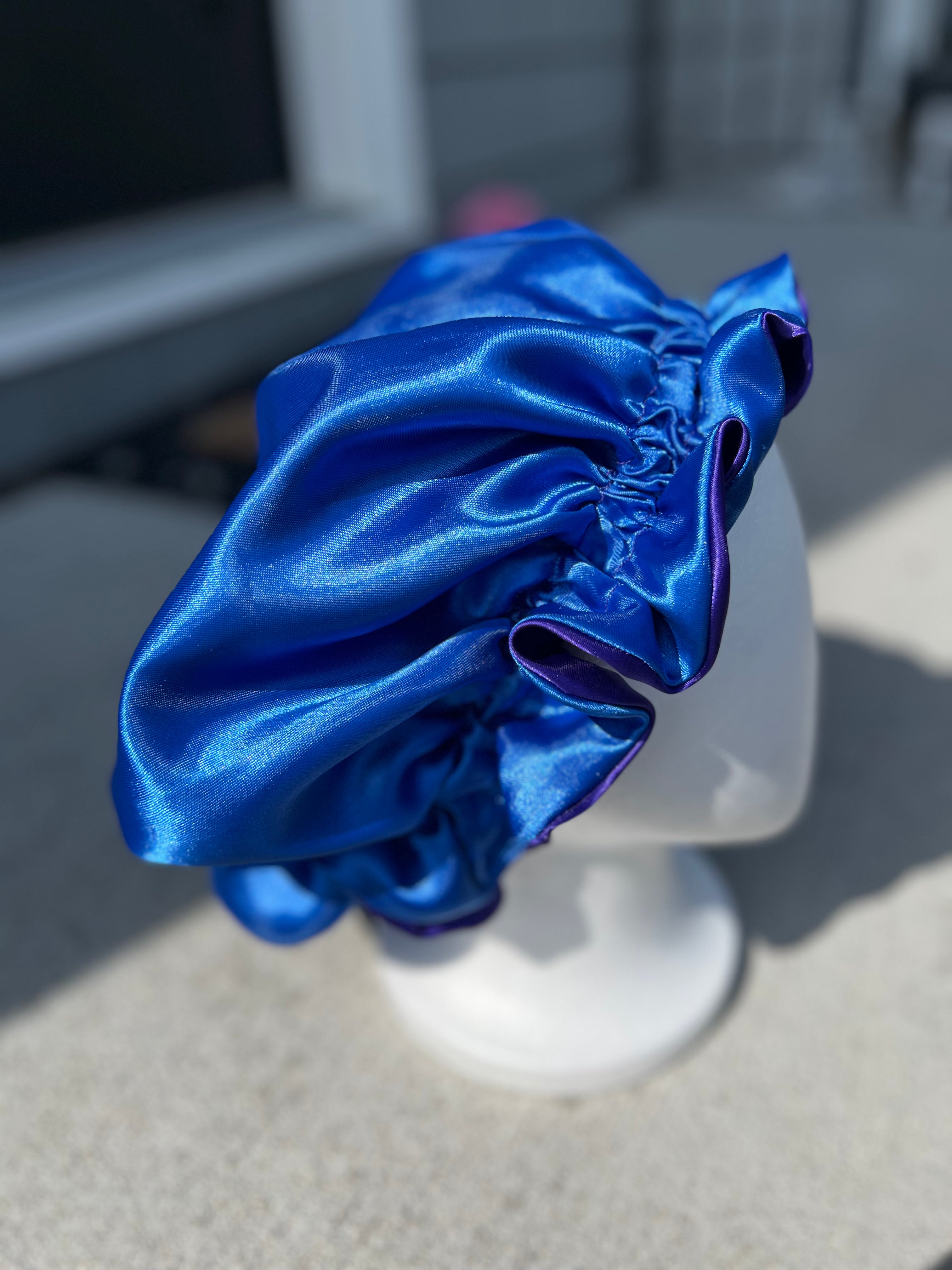 Royal Blue & Royal Purple Reversible Bonnet