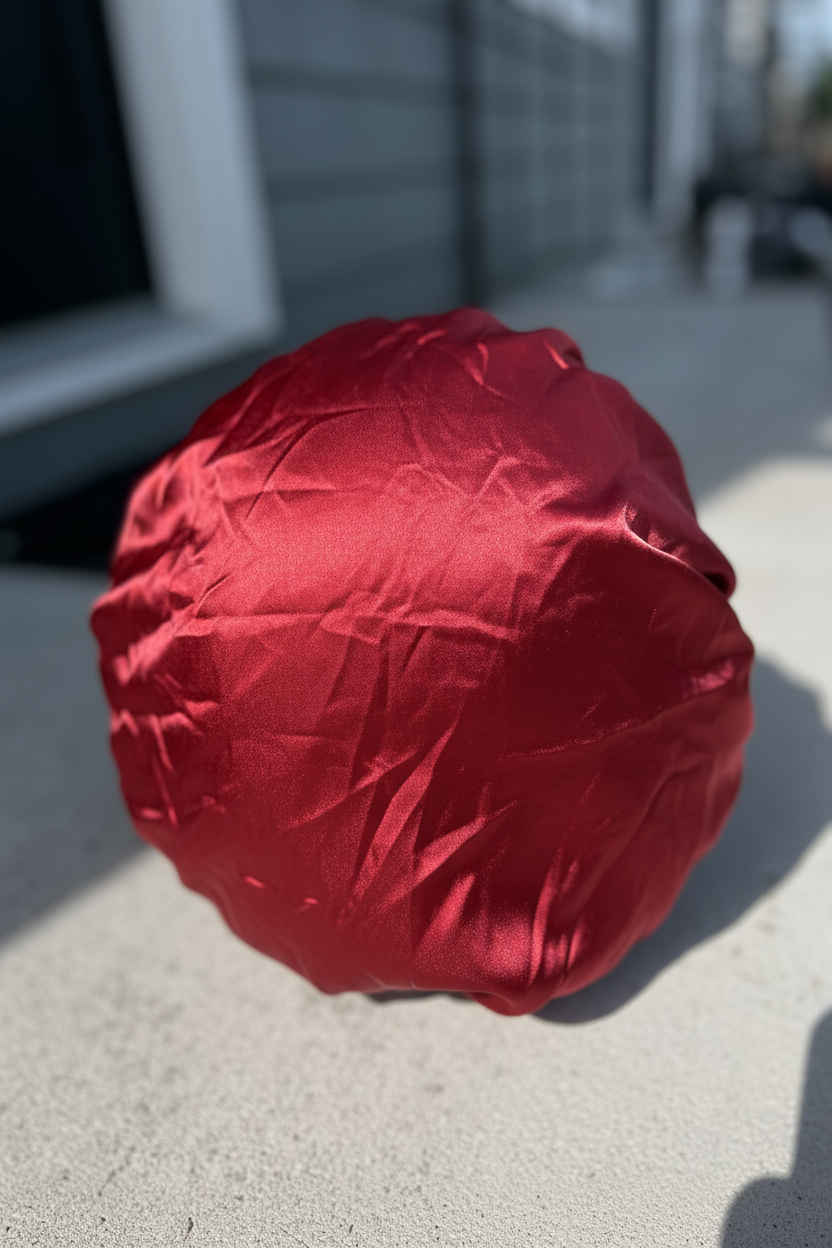 Men's Red & Black Reversible Bonnet - flat lay